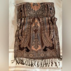 Beautiful 78 inch length scarf double sided print